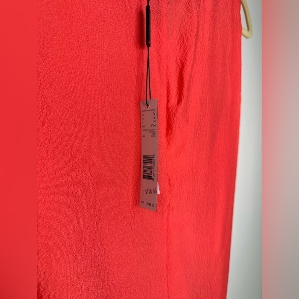 Elie Tahari Women's Silk Tank Top - Guava color- Rust Orange - Size S - Picture 4 of 7